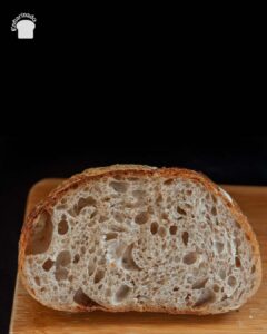 Pan de masa madre alveolado